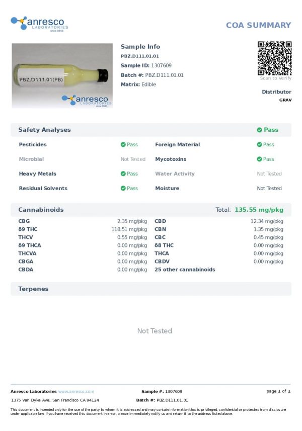 GRAV Cannabis Spirit D9 THC Flavor Shot | 50mL | 100mg
