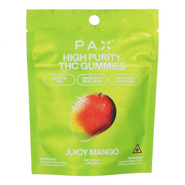 PAX High Purity D9 THC Gummies | 100mg | 10pc Pack