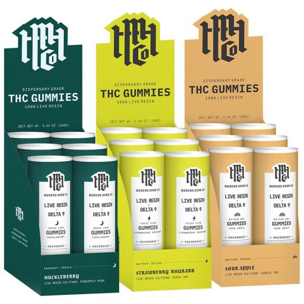 Modern Herb Co Live Resin Delta 9 Macrodose Gummies | 400mg | 20pc | 6pk Display