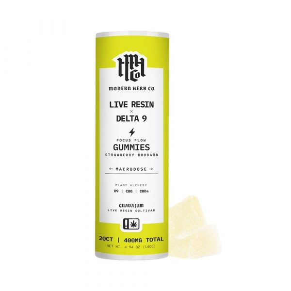 Modern Herb Co Live Resin Delta 9 Macrodose Gummies | 400mg | 20pc | 6pk Display