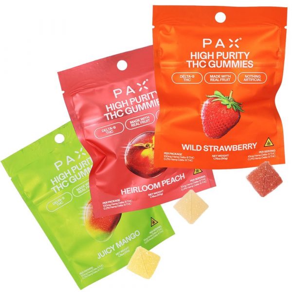 PAX High Purity D9 THC Gummies | 100mg | 10pc Pack