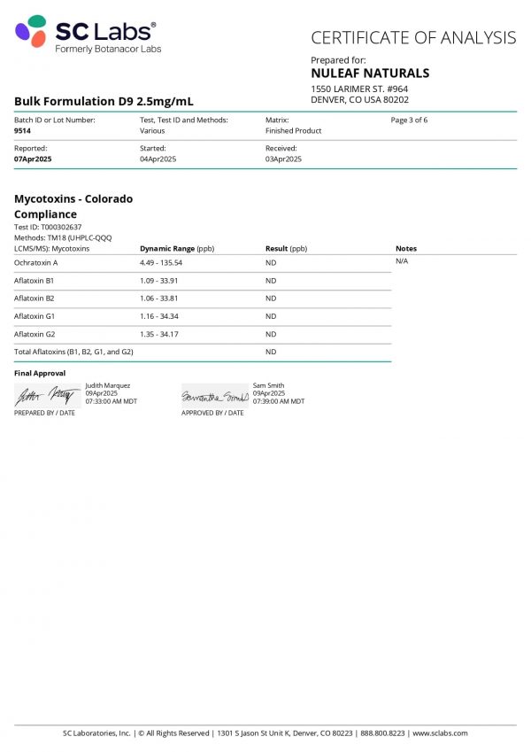 NuLeaf Naturals Delta 9 THC Oil