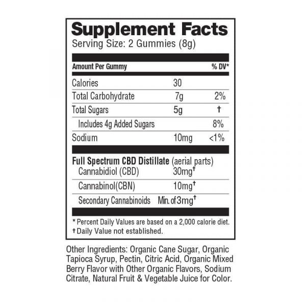 NuLeaf Naturals SLEEP - CBD:CBN Gummies