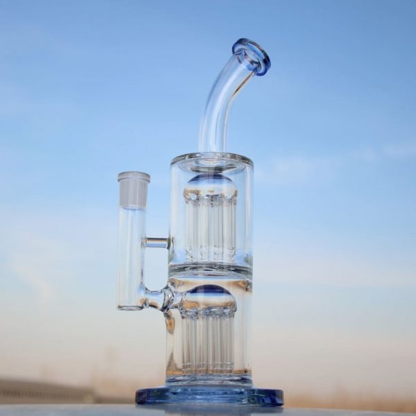 Scientific Style Glass Bong with Smooth Smoke and Dual Arm Percolators