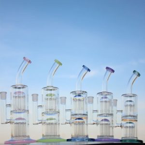 Scientific Style Glass Bong with Smooth Smoke and Dual Arm Percolators