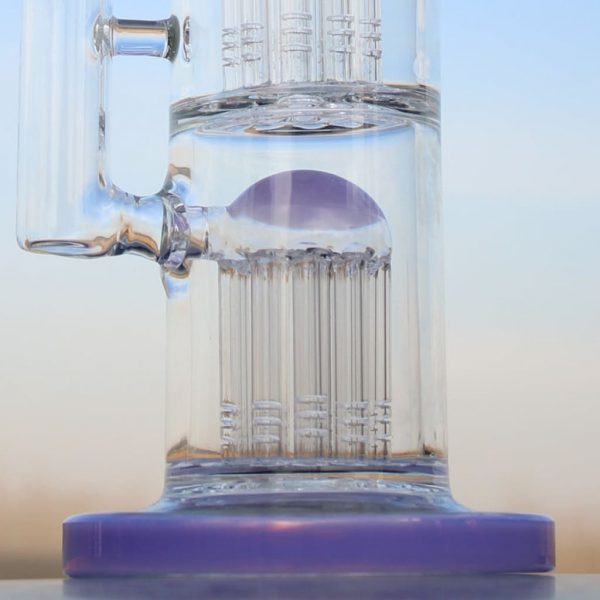 Scientific Style Glass Bong with Smooth Smoke and Dual Arm Percolators
