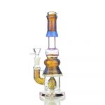 Water Pipe Bubble Trap Art with M9 Perc for Smooth Hits
