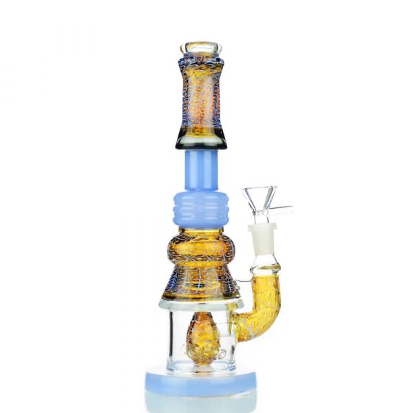Water Pipe Bubble Trap Art with M9 Perc for Smooth Hits