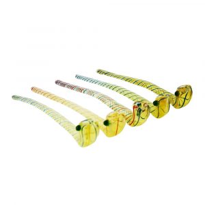 Elegant Sherlock Glass Pipe with Silver Fume Tube Design
