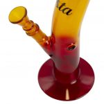 Rasta Colored Glass Water Pipe with Lion Design