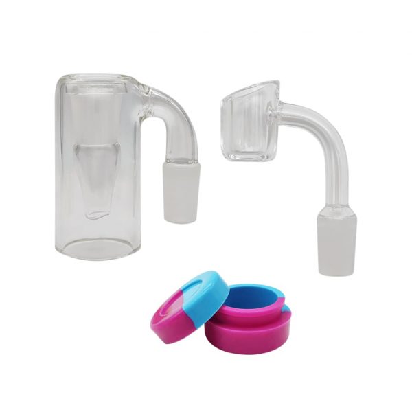 14mm Male Joint Bubbler Glass Reclaim Catcher by Waxmaid