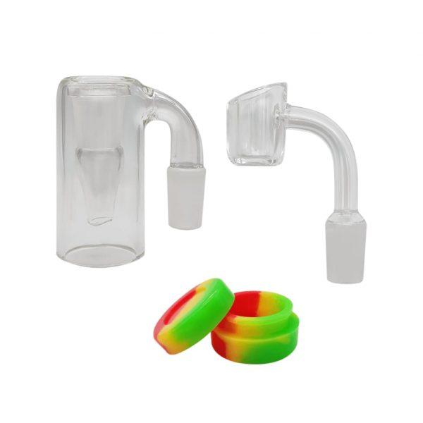 14mm Male Joint Bubbler Glass Reclaim Catcher by Waxmaid
