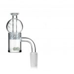 14mm Male Quartz Banger Nail With Helix Function Cap & Glow Terp Pearls - Clearance