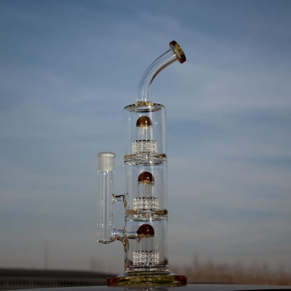 Triple Matrix Percolator Water Pipe with Advanced Filtration