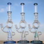 Sprinkler Percolator Glass Water Pipe 18-inch