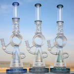 Sprinkler Percolator Glass Water Pipe 18-inch
