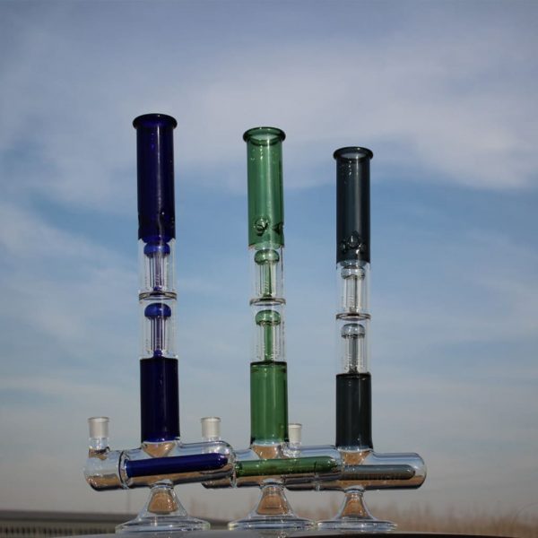 Heavy Duty Scientific Glass Bong with Inline Percolator