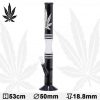 Sleek 20.5-inch Glass Water Pipe with Black and White Design