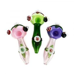 Flower Mushroom Art Hand Pipe Spoon