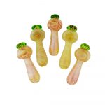 Hand Pipe Spoon with Swirling Silver Fumes Glass Design