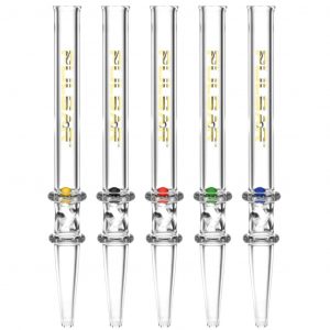 Vortex Twist Quartz Dab Straw With Spin Pearl Beads