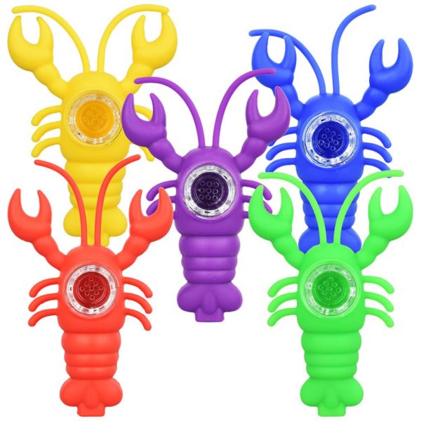 Creepincrawfish Silicone Hand Pipe With Glass Bowl Insert