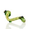Sherlock Glass Pipe with Honeycomb Design and Stone Art Bees