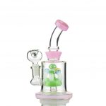 Slime Color Water Pipe with Mushroom Shower and 14mm Male Bowl