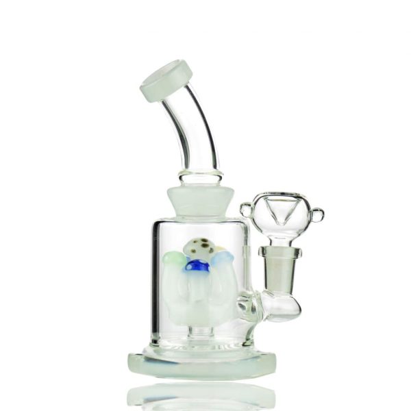 Slime Color Water Pipe with Mushroom Shower and 14mm Male Bowl