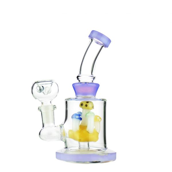 Slime Color Water Pipe with Mushroom Shower and 14mm Male Bowl