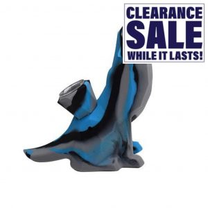 Glass Hand Pipe with Intricate Detailing
