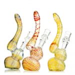 7" Fancy Zig Zag Bubbler with 14mm Male Bowl - Grams