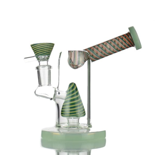 Reversal Glass Art Bong with 14mm Male Bowl for Smooth Smoking Session