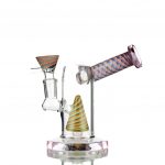 Reversal Glass Art Bong with 14mm Male Bowl for Smooth Smoking Session