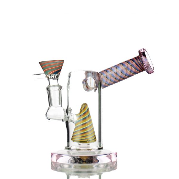 Reversal Glass Art Bong with 14mm Male Bowl for Smooth Smoking Session
