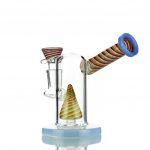 Reversal Glass Art Bong with 14mm Male Bowl for Smooth Smoking Session
