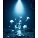Hue - Jellyfish Bong Clear - 13"