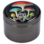 63mm Chrome with Tiny Glowing Mushrooms Grinder