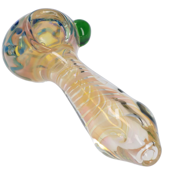 DHC Gold Fume Twisty Spoon Pipe - 5 in.