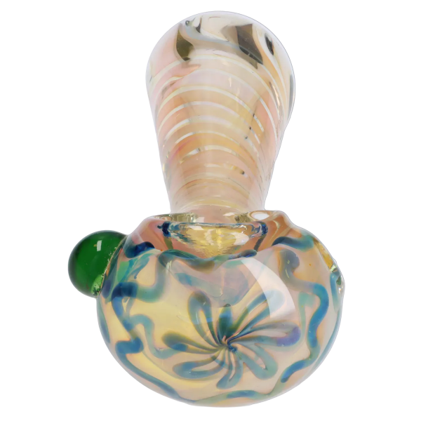 DHC Gold Twisty Spoon Pipe - 5 in.