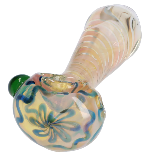 DHC Gold Twisty Spoon Pipe - 5 in.