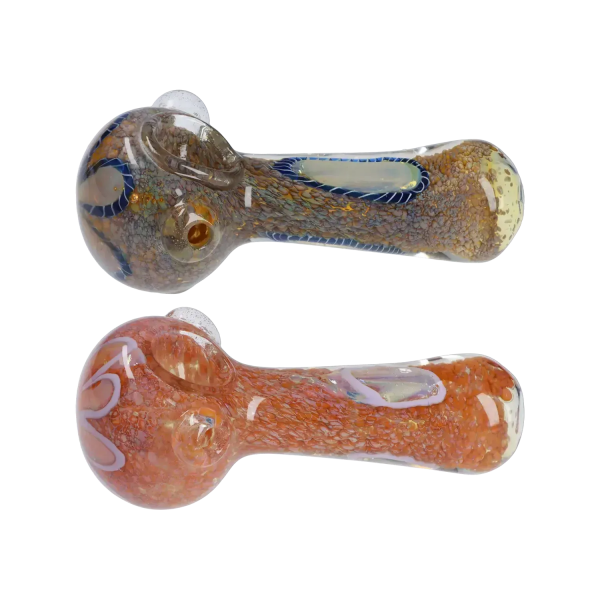 DHC Frit Eye Spoon Pipe - 4.5 in.