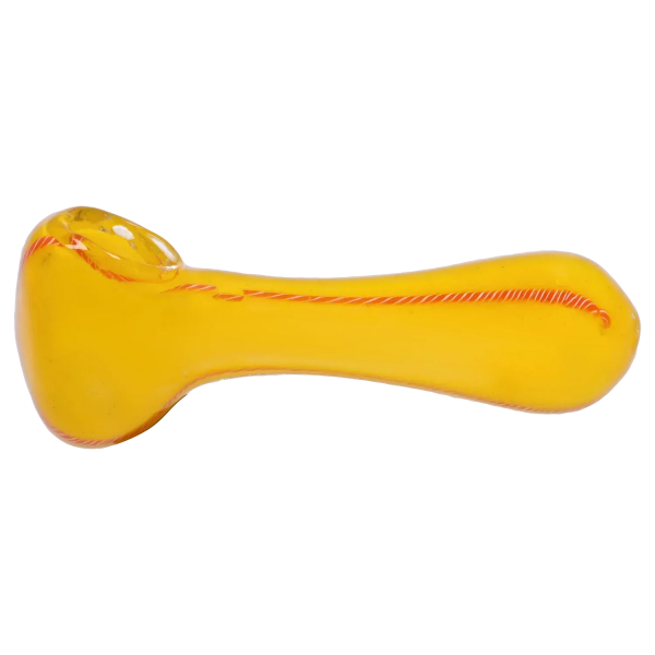 DHC Frit Glass with Rasta Line Spoon Pipe - 4.5 in.