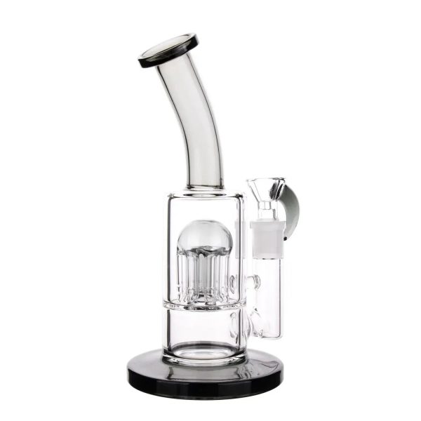 DHC Bent Neck Color Tree Perc Bong - 8 in.