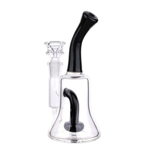 DHC Color Bent Neck & Perc Bell Bong - 6.8 in.