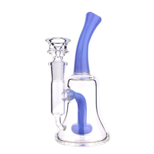 DHC Color Bent Neck & Perc Bell Bong - 6.8 in.
