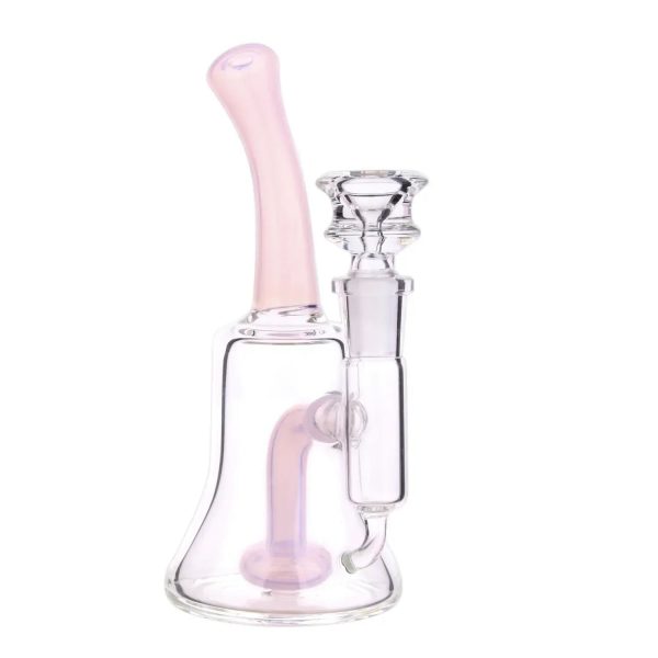 DHC Color Bent Neck & Perc Bell Bong - 6.8 in.