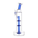 DHC Bent Neck with Perc Tall Bubbler Bong - 11 in.