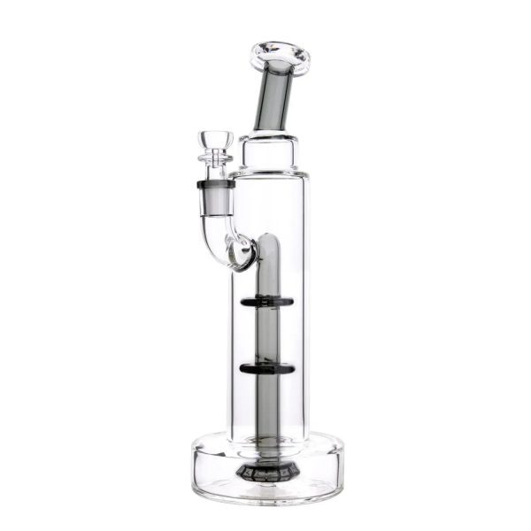 DHC Bent Neck with Perc Tall Bubbler Bong - 11 in.