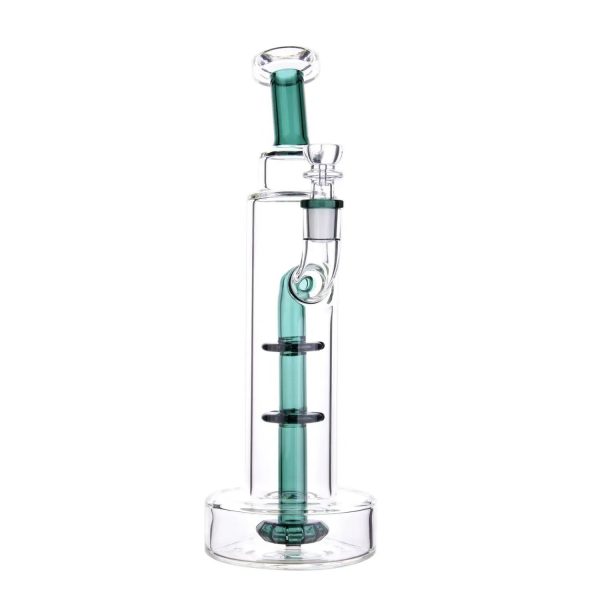 DHC Bent Neck with Perc Tall Bubbler Bong - 11 in.